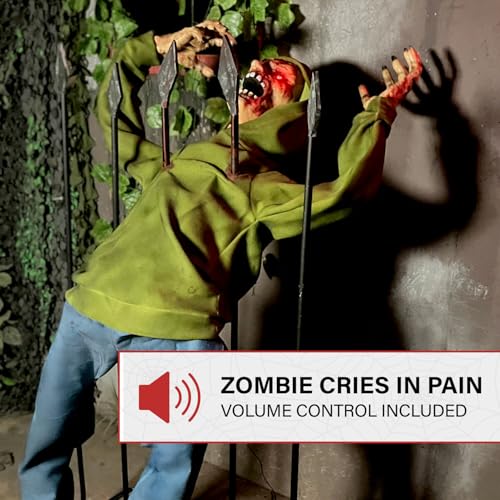 4.4 Ft. Animatronic Impaled Zombie Voice (4.4 ft Impaled Zombie)