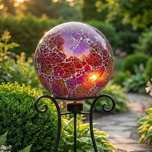 Sunnydaze 10" Mosaic Glass Gazing Ball for Garden