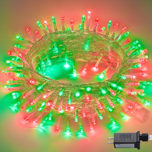 200 LED Red and Green String Lights Outdoor (66 Foot)