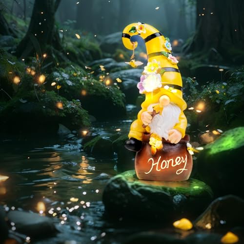 13" Garden Solar Spring Gnomes Statues Outdoor