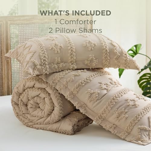 Tufted Boho Comforter Set Full Size