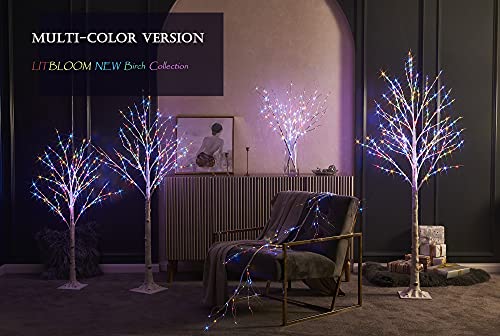 Lighted Birch Branches Battery Operated with 8 Functions 30IN 100 Multi Color and Warm White Lights for Christmas Holiday Party Decoration Indoor Outdoor