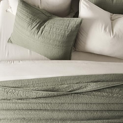HOME 100% Cotton Modern Lines Quilt Set Queen Size