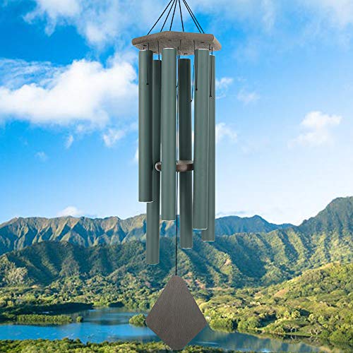 Memorial Wind Chimes 44 inch Green Deep Tone Sympathy Gift Patio Porch Home
