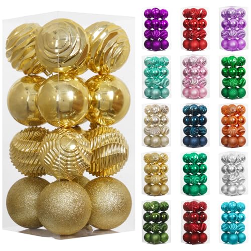 16ct Christmas Balls Ornaments (24 Count)