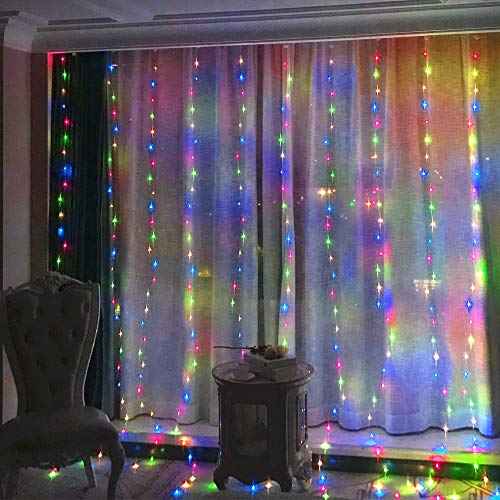 Window Curtain String Lights