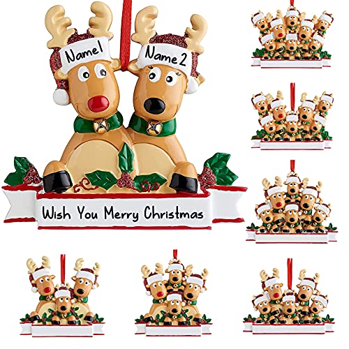 Personalized Deer Christmas Ornaments 2025 Family of 2