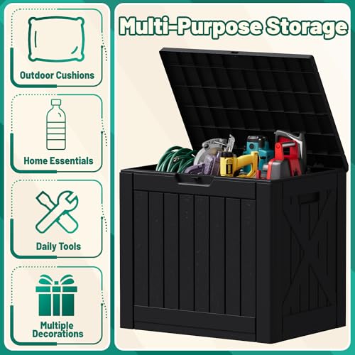 40 Gallon Deck Box Lockable Outdoor Storage Box Waterproof for Patio