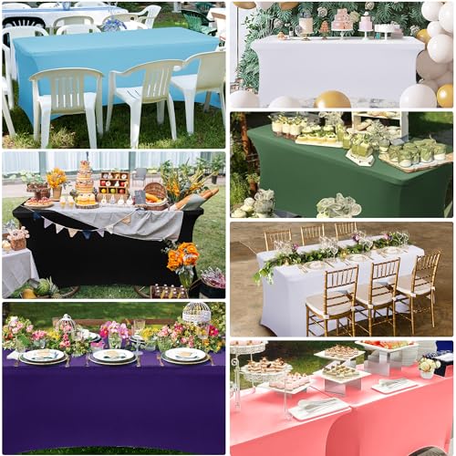 8ft Stretch Spandex Table Cover (2 Count)