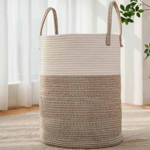 80L Cotton Rope Laundry Basket Hamper