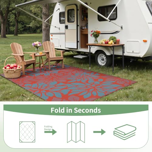Outdoor Rug Waterproof Plastic Rugs for Patio (54 Sq Ft)