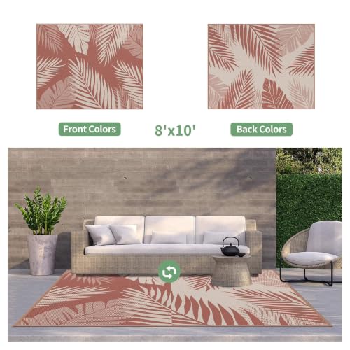 Outdoor Rug Waterproof Plastic Rugs for Patio (80 Sq Ft)