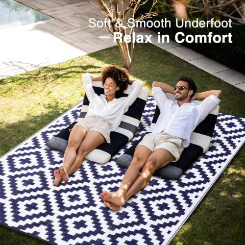 Outdoor Rug 10x14 ft Waterproof Reversible Mat (140 Sq Ft)