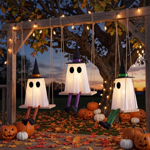Halloween Swinging Ghost Outdoor Decor (29.5in Height)