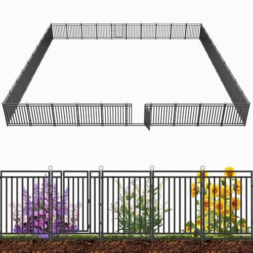 Decorative Garden Fence Metal Dog Fence Outdoor for Yard