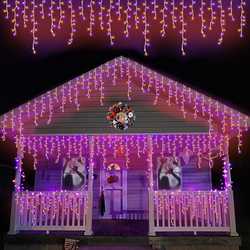 Orange and Purple Halloween Lights (99 Foot)