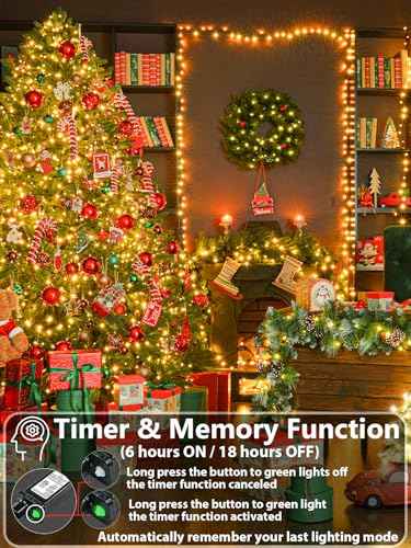 330FT 1000 LED Super Long Christmas Lights String Indoor Outdoor Warm White