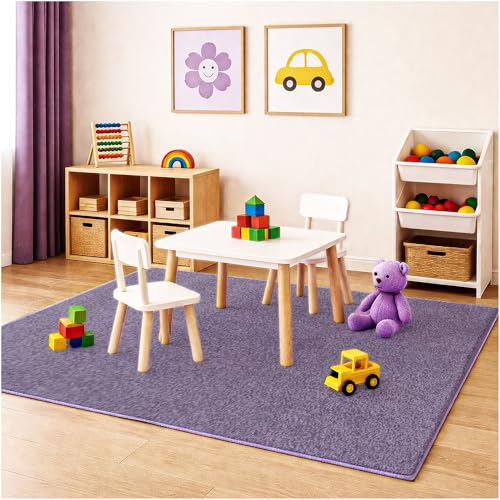 Soft & Colorful 8' Round Kids Classroom Area Rug
