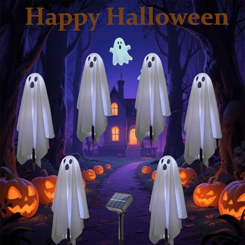 Halloween Solar Ghost Lights Outdoor Decorations (Solar Ghost)