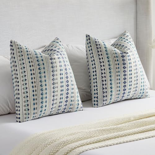 Pack of 2 Boho Throw Pillow Covers 20x20 Inch (2 Count)