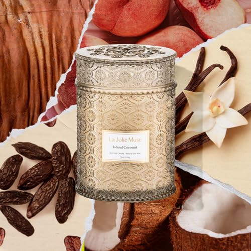 Island Coconut Vanilla Scented Candles for Home (19.4 Ounce)