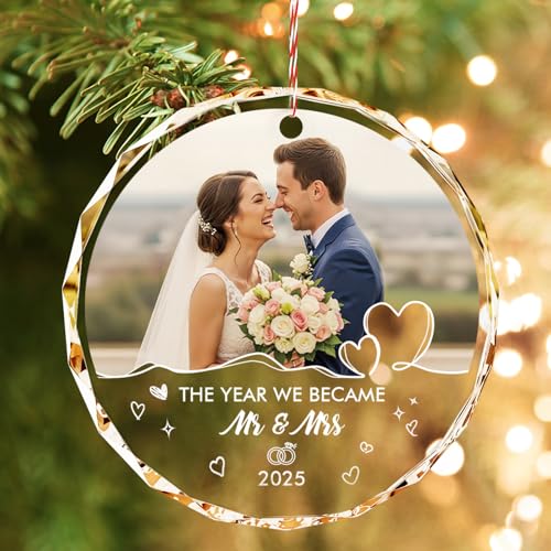 Personalized First Christmas Married Ornaments 2025