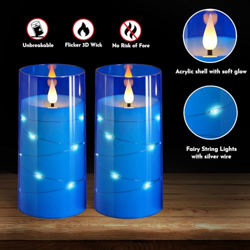 3"x6"Flickering Flameless Candles (2 Count)