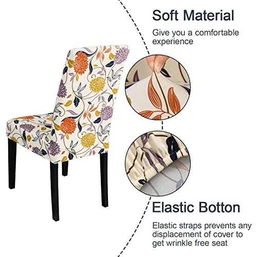 Pattern Chair Covers for Dining Room Set of 4
