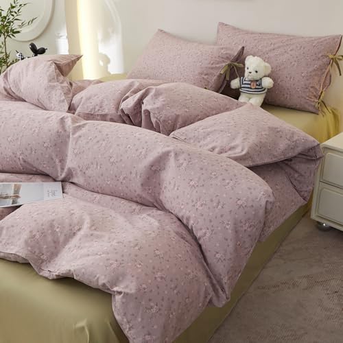 Purple Floral Comforter Set King