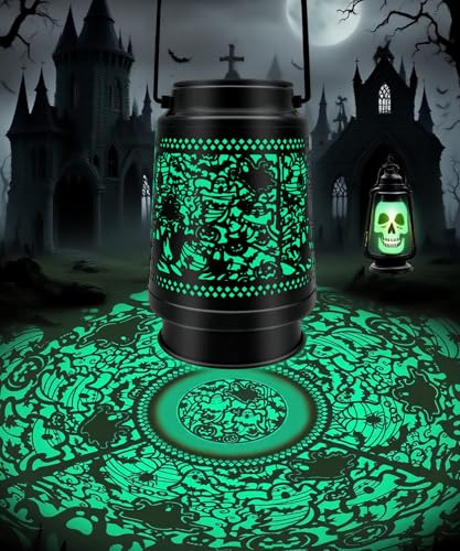 Halloween Decor Outdoor Solar Lanterns Waterproof Halloween Decorations Scary Ghost with Pumpkin Spooky Lights for Garden