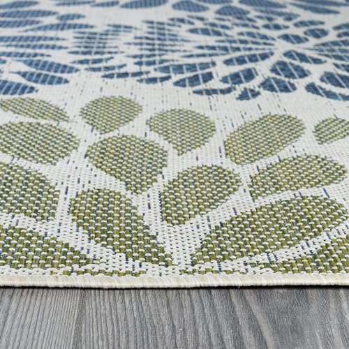 Outdoor Rug 9x12 Modern Exotic Tropical Leaf Area Rugs for Indoor and Outdoor Patio Deck Porch Garden Water Resistant Washable Outside Carpet