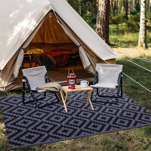Outdoor Rug 4x6 ft Waterproof Reversible Mat