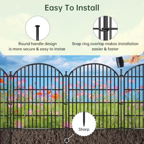 20 Panels No Dig Decorative Garden Fence (20 Count)