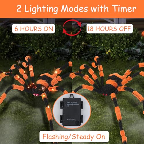 Giant Spider Halloween Decorations (Orange)