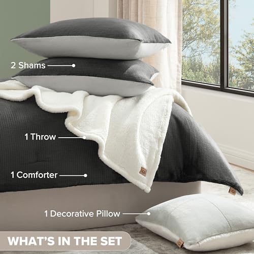 Remina Queen Comforter Set with Throw Blanket & Pillow