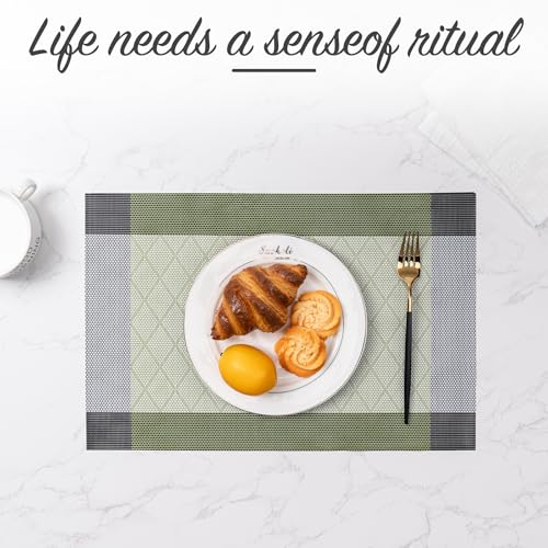 Placemats Set of 6 Washable Indoor (6 Count)