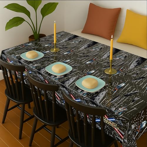 4Pcs Galaxy Movie Themed Birthday Decorations Tablecloths (4 Count)