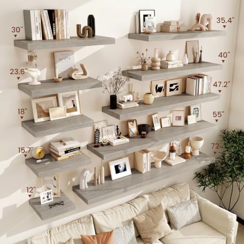 12 Deep Floating Shelves 30x12” Set of 2 (2 Count)