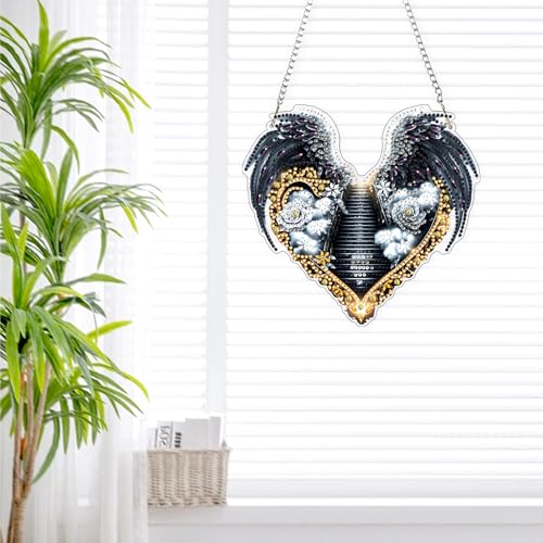 DIY Angel Wings Diamond Painting Hanging Ornament