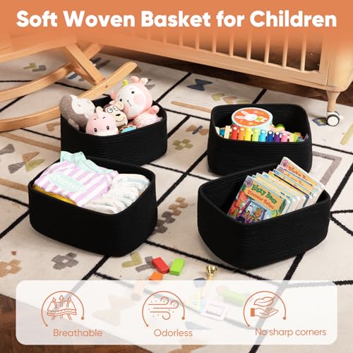 4 Pack 14.17 * 11.02 * 6.3IN Storage Baskets for Organizing Shelves (4 Count)