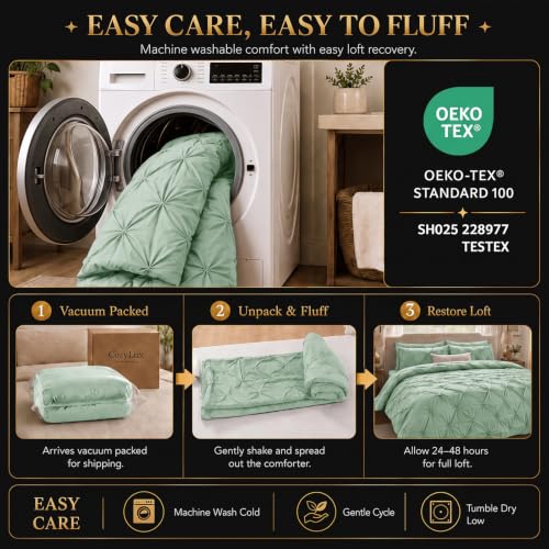 Queen Comforter Set Sage Green