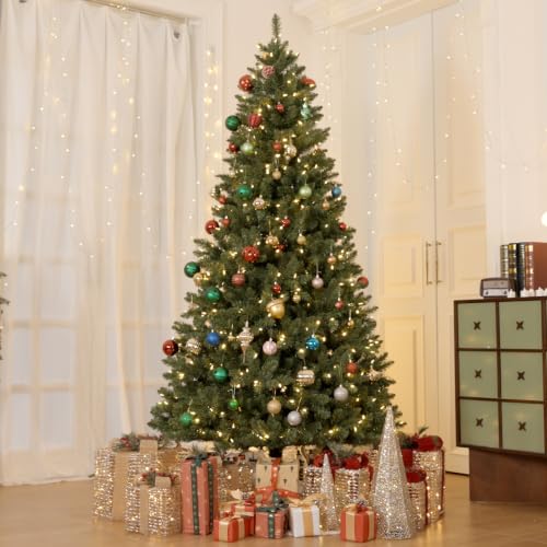 7 ft Prelit Artificial Christmas Tree with 300 Warm White LEDs