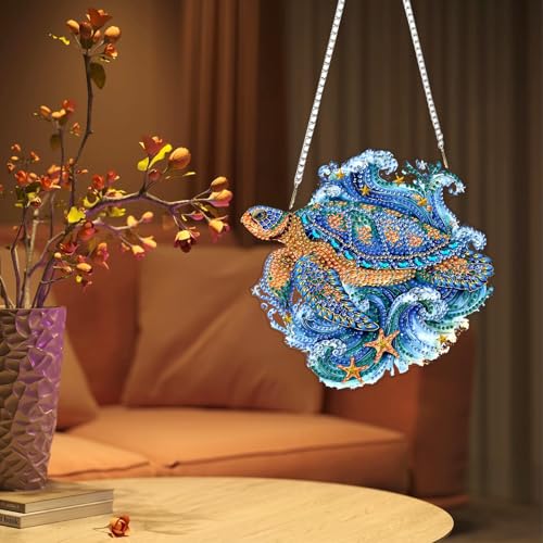 DIY Turtle Starfish Diamond Painting Hanging Ornament