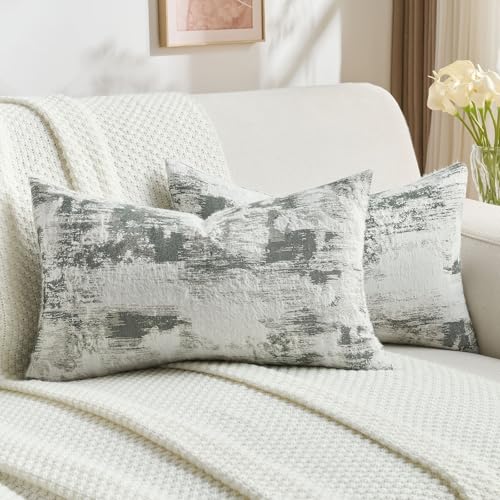 Pack of 2 Faux Cashmere Throw Pillow Covers 12x20 Inch (2 Count)