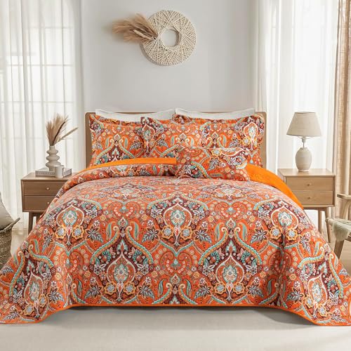 100% Cotton Face Quilt California King Size Bedding Set