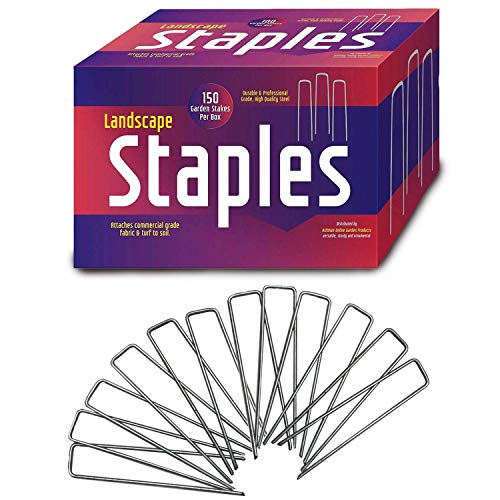 Ashman 150 Pack Galvanized Garden Stakes Landscape Staples and Fence Stake Sod Staples