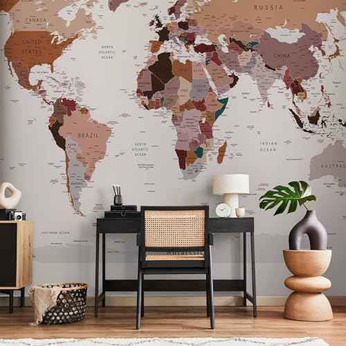 Wall Mural World Map 118x83 in (67.81 Sq Ft)