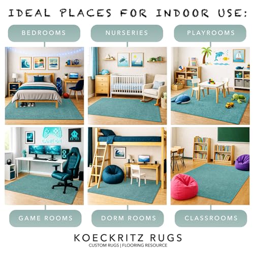 Soft & Colorful 10' x 14' Kids Classroom Area Rug