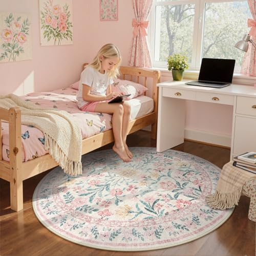 Washable Round Rugs 6ft