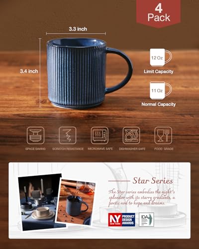 Coffee Mug Set of 4 (4 Count)